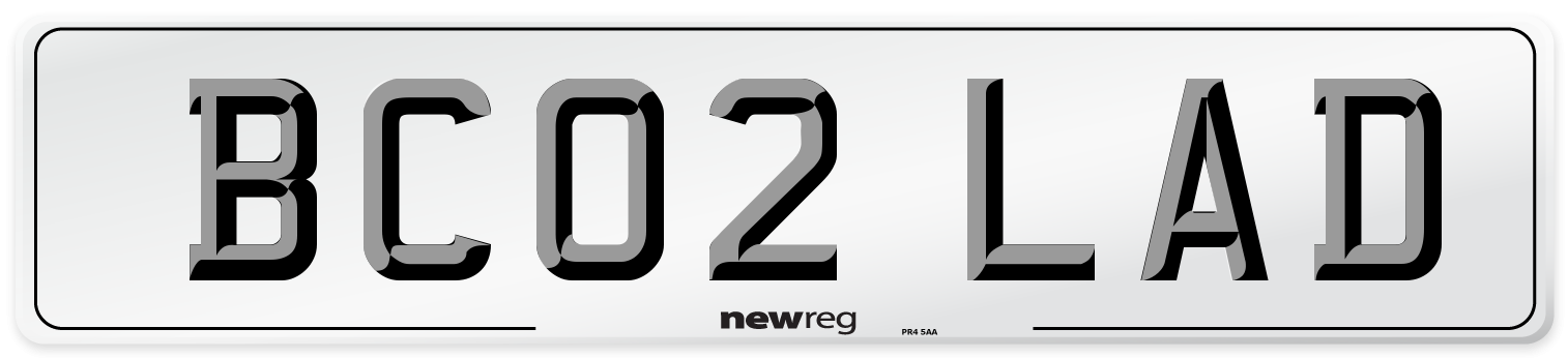 BC02 LAD Number Plate from New Reg
